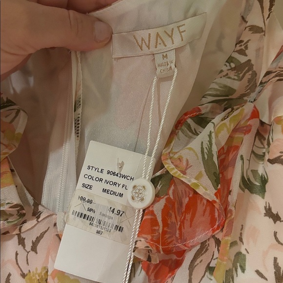 BNWT WAYF Milan Ruffled Cutout Maxi Dress - Picture 4 of 8